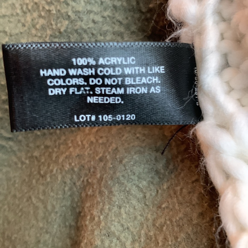 Mixit cream colored cable knit scarf. Approximately 68” in length and 11” wide. - Picture 3 of 5